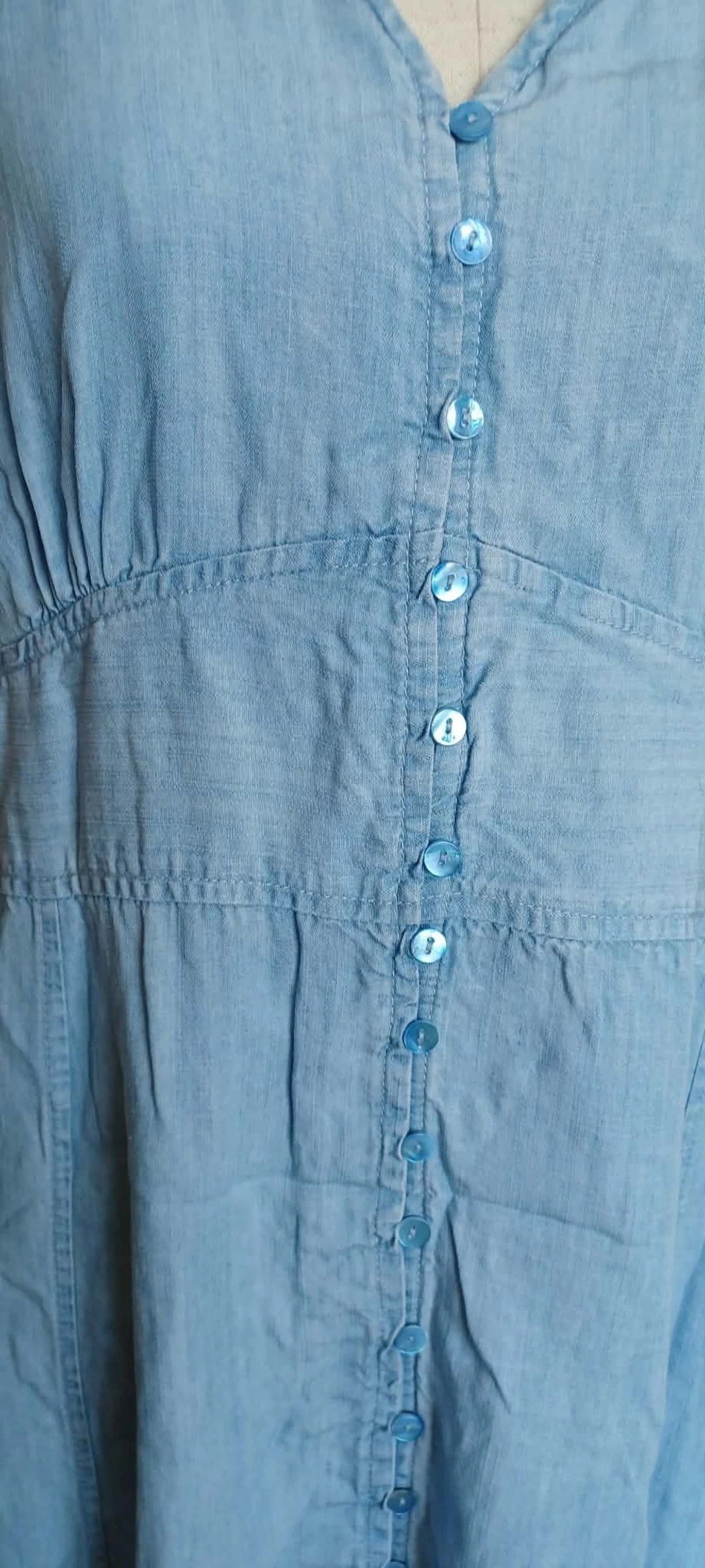 Very pretty fine denim maxi dress for women size M – photo 3